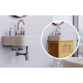 KIRCHHOFF Eco Save Siphon, Sustainable Drain, Odour Trap Made of Recycled Plastic, Drain Fitting for Sink and Washbasin, Bottle Siphon, Cup Siphon, Drain Pipe 98803049, Grey