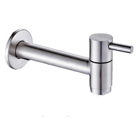 Wall Mounted Stainless Steel Bathroom Sink Faucet, Mop Pond Washing Machine Cold Water Tap, Garden Patio Lavatory Faucets, G1/2'' Thread