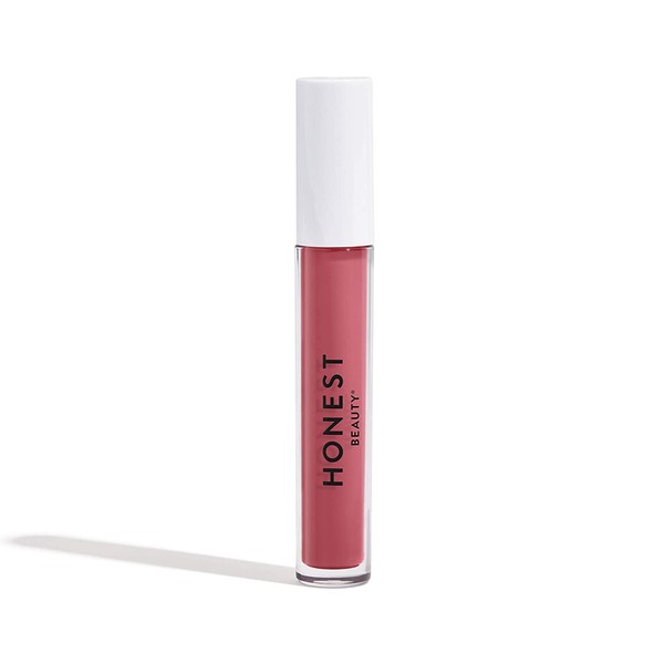 Honest Beauty Liquid Lipstick, Happiness | Vegan | Hydrating All-Day Wear & Flex Feel | Synthetic Film Formers Free, Silicone Free, Cruelty Free | 0.12 Fl Oz
