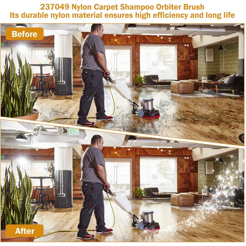 237047 Orbiter Orange Scrub Brush for ORB550MC Orbiter Floor Machine,