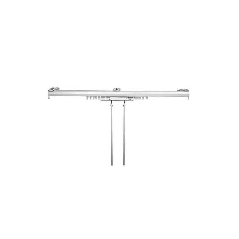 Rod Desyne Baton Draw White Traverse Rod 66-120 inch