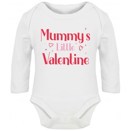 Hippowarehouse mummy's little valentine baby vest bodysuit (long sleeve) boys girls