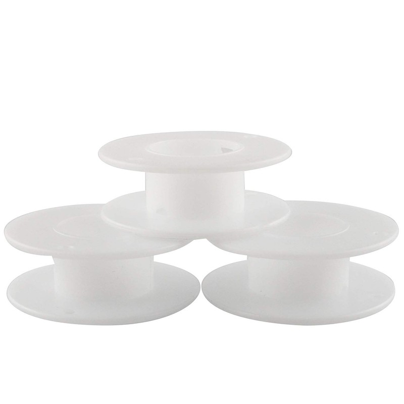 JCBIZ 12pcs 55mm Plastic Spool White Bobbin Empty Spools for