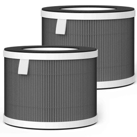 KJ80 Replacement Filters for Happi KJ80 My Happi Purifier, 3-in-1 filter of Activated carbon and fine mesh nylon filter, 2 Packs