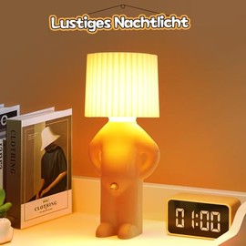 Umikk Umikk Kreative Lampe A Little Shy Man, Lustige LED Tischleuchte, Schchterner Mann-Lampe, Kreative Tischlampe Mit Schirm, Romantische LED Nachttischlampe Schlafzimmerlampe