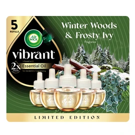 Air Wick Vibrant Plug In Scented Oil Refill,Winter Woods & Frosted Ivy, 5 ct