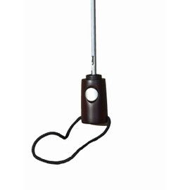 Totes Fashion Auto Open Umbrella 42 Arc - Black with Wood Handle