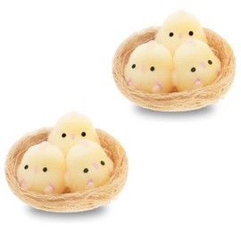 Zuvooi 6 Pcs Mini Chicken Squishy Toys with Coop – Thumb-Sized Stress Relief, Ultra-Soft & Safe Pocket-Sized Collectibles