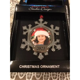 STUDIO DESIGN Silver Snow Flake 2023 Christmas Photo xmas ornament new Snowflake