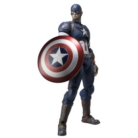 SH Figuarts Avengers: Captain America ABS & PCV Assembled and Painted Articulated Figurine (6.1 inches/155 millimeters)