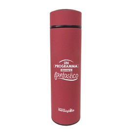 La Mente è Meravigliosa Thermos Flask Stainless Steel Double Walled for Cold / Hot Drinks (Red)