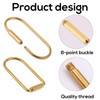 6pcs Brass Screw Lock Keychains, 2 Designs Brass Key Chain