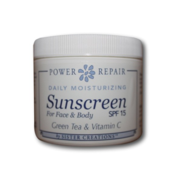 Power Repair Sun Cream SPF 15, by Super Salve, 6oz, Natural sunscreen packed with antioxidants