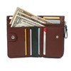 Doubles DOV-7752 Men's Bi-fold Wallet, L-Shaped Zipper, Thin, Genuine Leather,