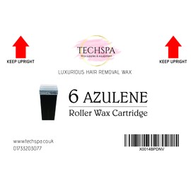 Techspa Azulene Roll On Wax Cartridges for Body Hair Removal (Pack of 6)