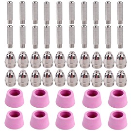 Amico CUT5060-050, 50 Pcs Plasma Torch Consumables: 20 Nozzles, 20 Electrodes, 10 Cups, Use for AMICO CUT-50 APC-50 & CTS-200, CUT5060-050