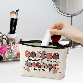 jeilink Mother Cosmetic Bag Mom Gifts Makeup Bag Mom Stuff Travel Organizer Mother Gifts Zipper Pouch for Mother Mama Mommy Mammy Mum Women Female Gifts for Mom from Daughter Son Mothers Day Birthday