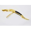 Gold and Black Corkscrew Wood Handle Double Hinge Waiters Wine