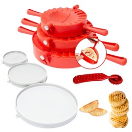 Molde Para Empanadas (3 Uds) con Molde para Arepas (3 sizes) y Pasta Cutter - Empanada Maker Press Ideal for Quesadilla Crimper, Dumpling Wrappers, Tortillas, Pierogies