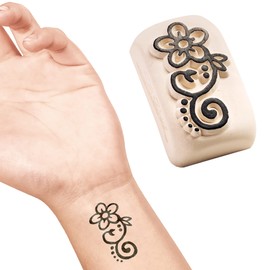 LaDot Tattoo for Children and Adults, Temporary Skin-Friendly Fake Tattoos, Tattoo Stamps without Needles for Body and Arm, Waterproof, Ceramic Stamp Calendula