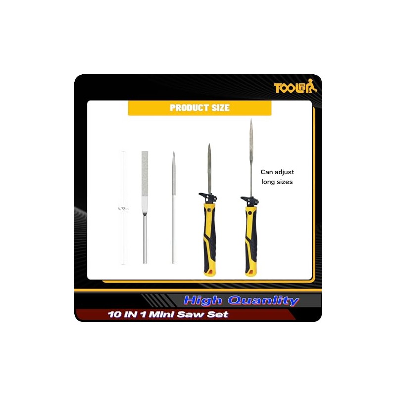 TOOLAN: 10-In-1 Model Craft Hand Saw & File Set. DIY
