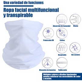 Mascarilla para Ciclismo, 5Pcs Bandana Deportiva para Prueba de Polvo, Mascarilla Deportiva con Protección contra el Viento y los Rayos UV para Correr, Andar en Bicicleta, Esquí, Montañismo