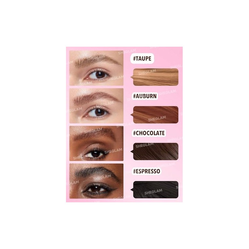 SHEGLAM Brocha y Dip en ángulo para fección de cejas-Espresso