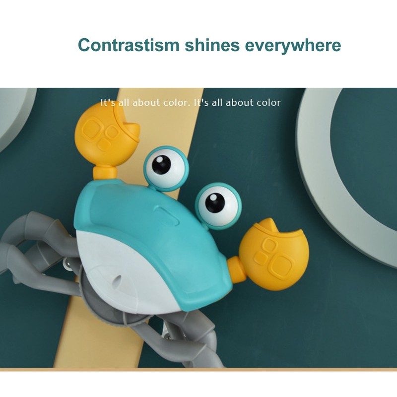 Crab Toy Musical Sound Light Electronic Walking Moving Dancing Sensory