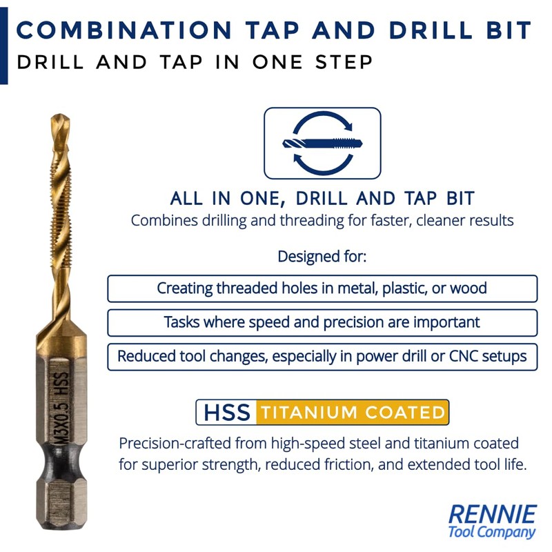Rennie Tools - Pack Of 5 - M3.5 x 0.6