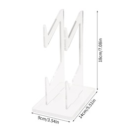 Bhoulandi Double-Layered Acrylic Games Controller Holders, Universal Headphone and Gaming Controller Stand, Transparent Dual Gamepad Controller Holder for Desk Table