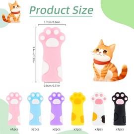 10PCS Cat Paw Knitting Needle Stoppers Point Protectors, Cute Silicone Knitting Needle Caps Stitch Stoppers for Knitting Needles, Knitting Accessories for Beginning Knitting Craft DIY Quilting Art