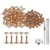 sourcing map 100 Sets Leather Rivets 9mm x 16mm Metal