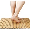 VIVAAS Bamboo Roll Up Bath Duckboard Mat 40X60 cm Non