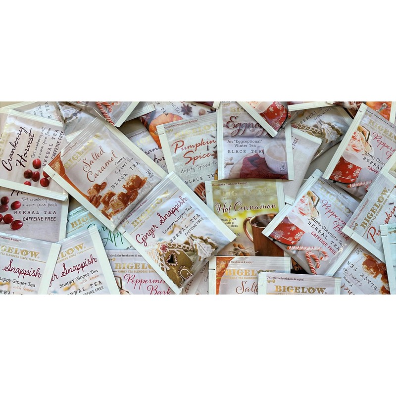 Bigelow Tea Seasonal Tea 6 Flavor Variety Pack, Mixed Caffeinated