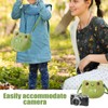 Ptwola Green Frog Crossbody Bag Cute Plush Animal Purse Backpack