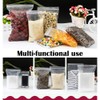 YOFADCI Zip Bags Plastic Clear Resealable Food Bags Zipper Kitchen