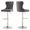 GOOLON Bar Stools Set of 2, Velvet Swivel Counter Height