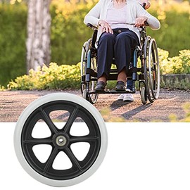 Wheelchair Front Wheels, 8 Inch Manual Wheelchair Front Wheels Replacement Parts Disabled Elderly People Health Vehicles Walk Chair Walker Non-Slip Rubber Wheels