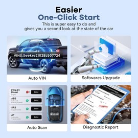 THINKCAR OBD2 Scanner, ThinkScan Plus S5 ABS,SRS,TCM,ECM System CAN Diagnostic Scan Tool, 5 Inches Touchscreen, 94 Brands Car Code Reader, FCA AutoAuth, Wireless Update