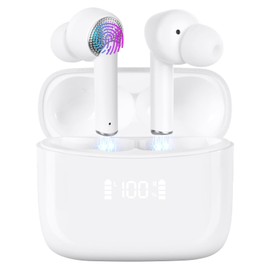 AXFEE Wireless Earbuds, Bluetooth 5.3 Headphones In Ear, Bluetooth Earphones with 4 ENC Noise Cancelling Mic, Bluetooth Earbuds with HiFi Stereo Deep Bass, LED Display, IP7 Waterproof, Fast Charge