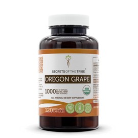 Oregon Grape USDA Organic 120 Capsules | High-Potency Herbal Organic Capsules | Made with Organic Vegetarian Capsules and Organic Oregon Grape (Mahonia aquifolium) Dried Root (120 Capsules)