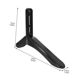 Ipetboom Tv Base Stand with Screws for Flat Screen Tvs for Desktop Use for Bedrooms Hotels Meeting Rooms Black