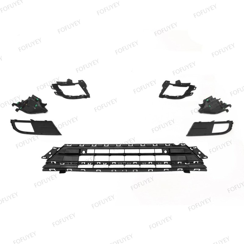 ROKY 7PC For Jetta 2015-2018 Black Bottom Mesh Grille &