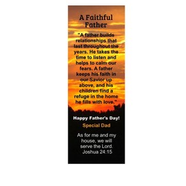 Happy Father's Day Faithful Father Special Dad Bookmarks (50 Pack)
