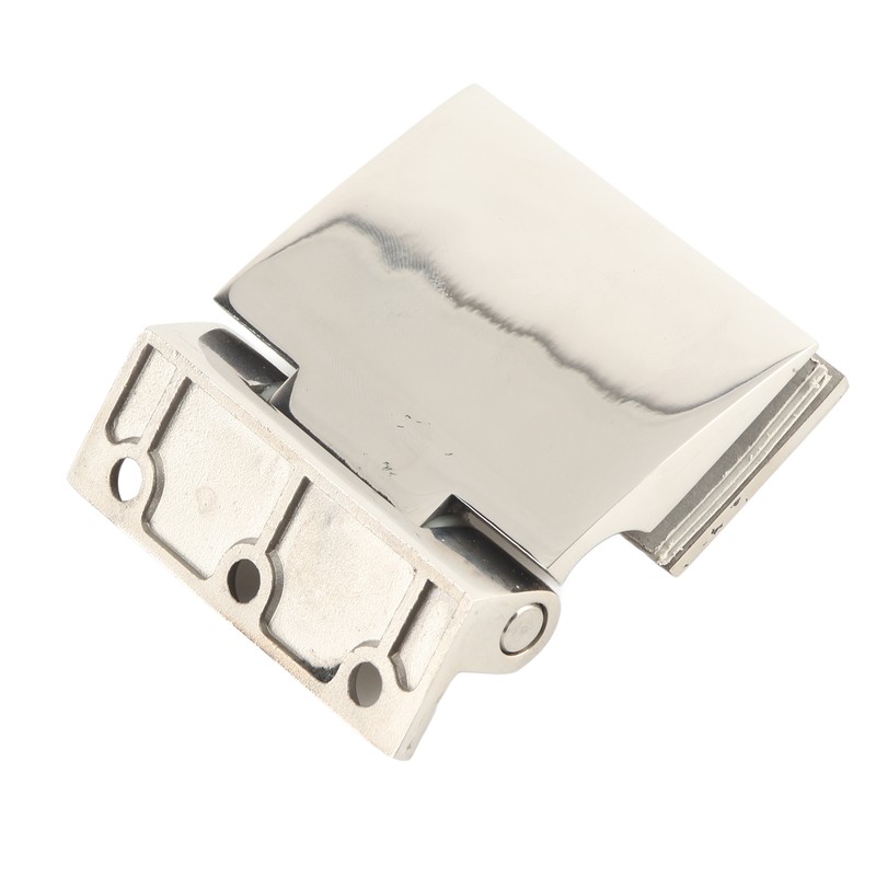 Curved Single‑Sided Hinge Stainless Steel Bathroom Hinge for Tempered 8‑12mm