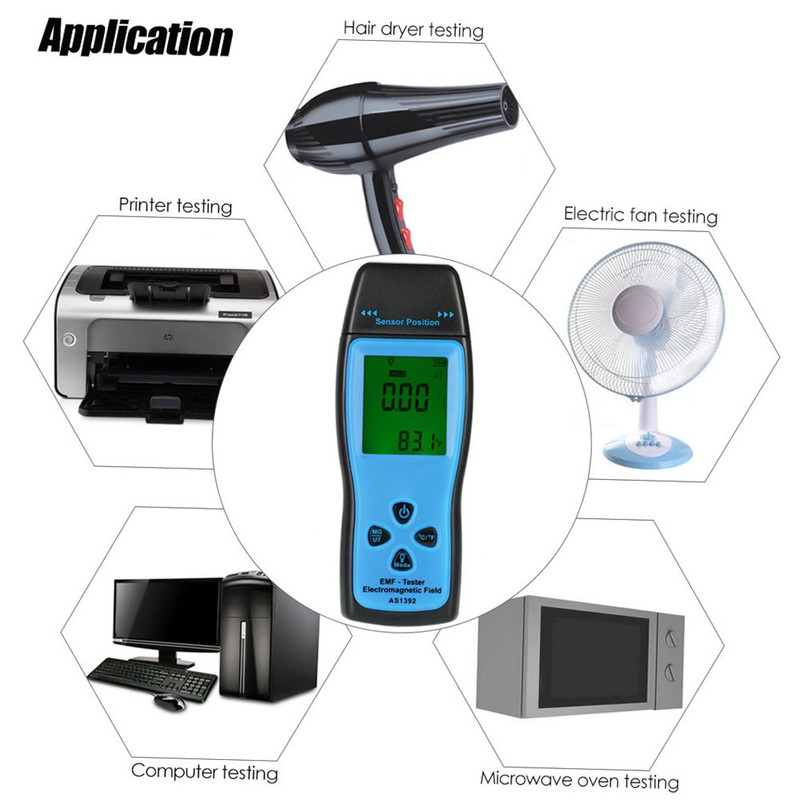 Handheld Mini Digital LCD EMF Tester Electromagnetic Field Radiation Detector