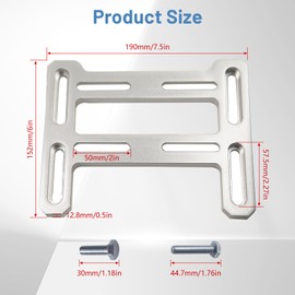 AKSGKGQ Motor Engine Mounting Plate for Predator 212cc 196cc 224cc for Honda GX160 OHV Small Clone Engine Mini Bike for Coleman CT200U BT200X CC100X Baja Doodlebug DB30 Performance Parts Silver