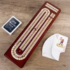 Juegoal Upgrade Wood Cribbage Board Game Set, Solid Wooden Continuous