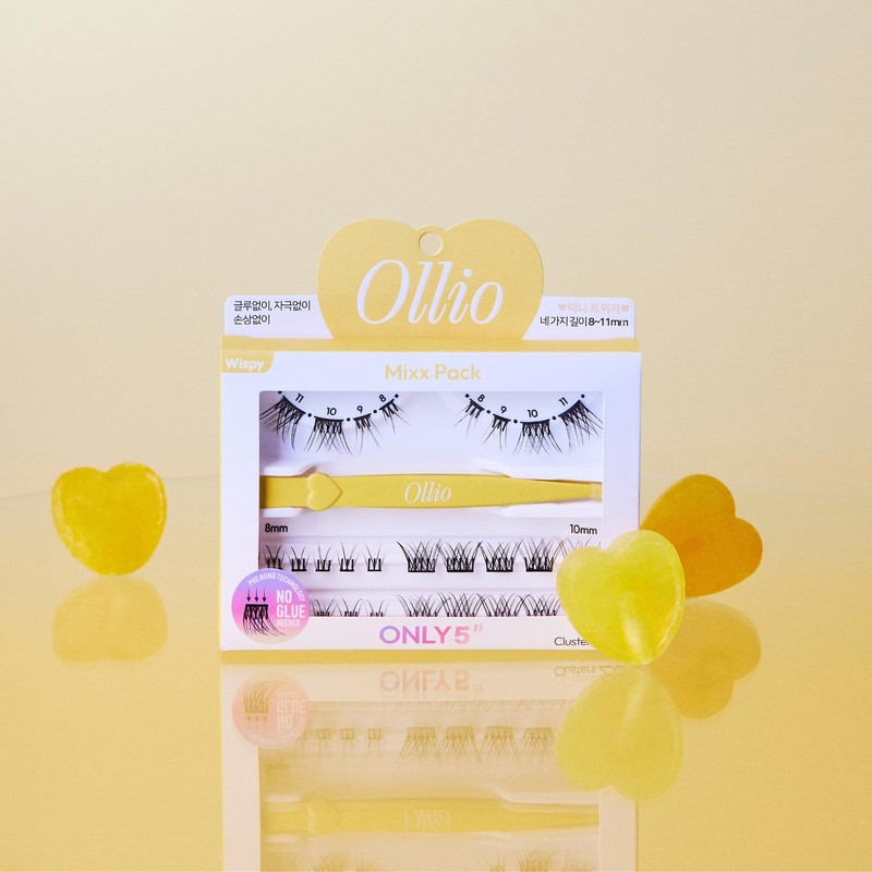 Ollio Olio Mix Pack with Mini Tweezer, No Glue Required,