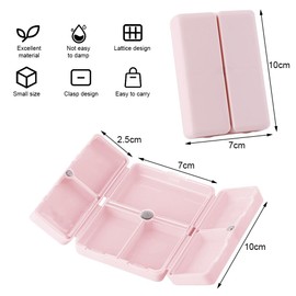 EACHPT Reise Pillenbox, Tablettenbox 7 Tage Kunststoff Pillendose, Tragbares Pillenetui mit 7 Fächern Magnetische Faltbare Pillendose für Tägliche und Reise Medikamentenbox Vitamine Fischöle